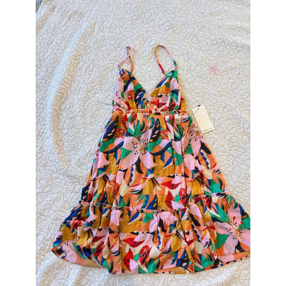 O'Neill Simone Tropical Floral Mini Dress Women's Medium Multicolor